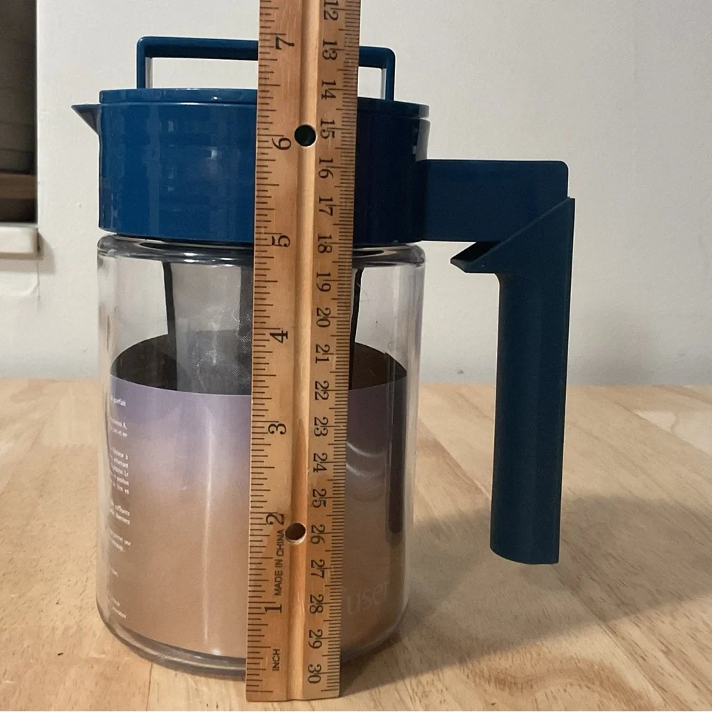 Teavana Iced & Hot Tea Infusion Flavored Water Pitcher 24 oz Blue Handle and Lid